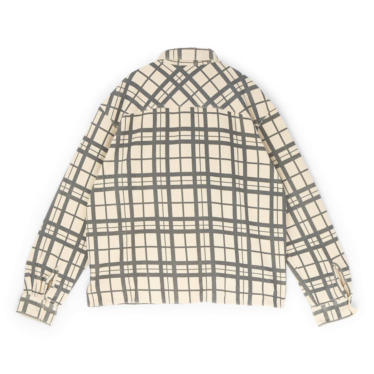 Brain Dead Plaid French Terry Button Up (Sand) - Image 2