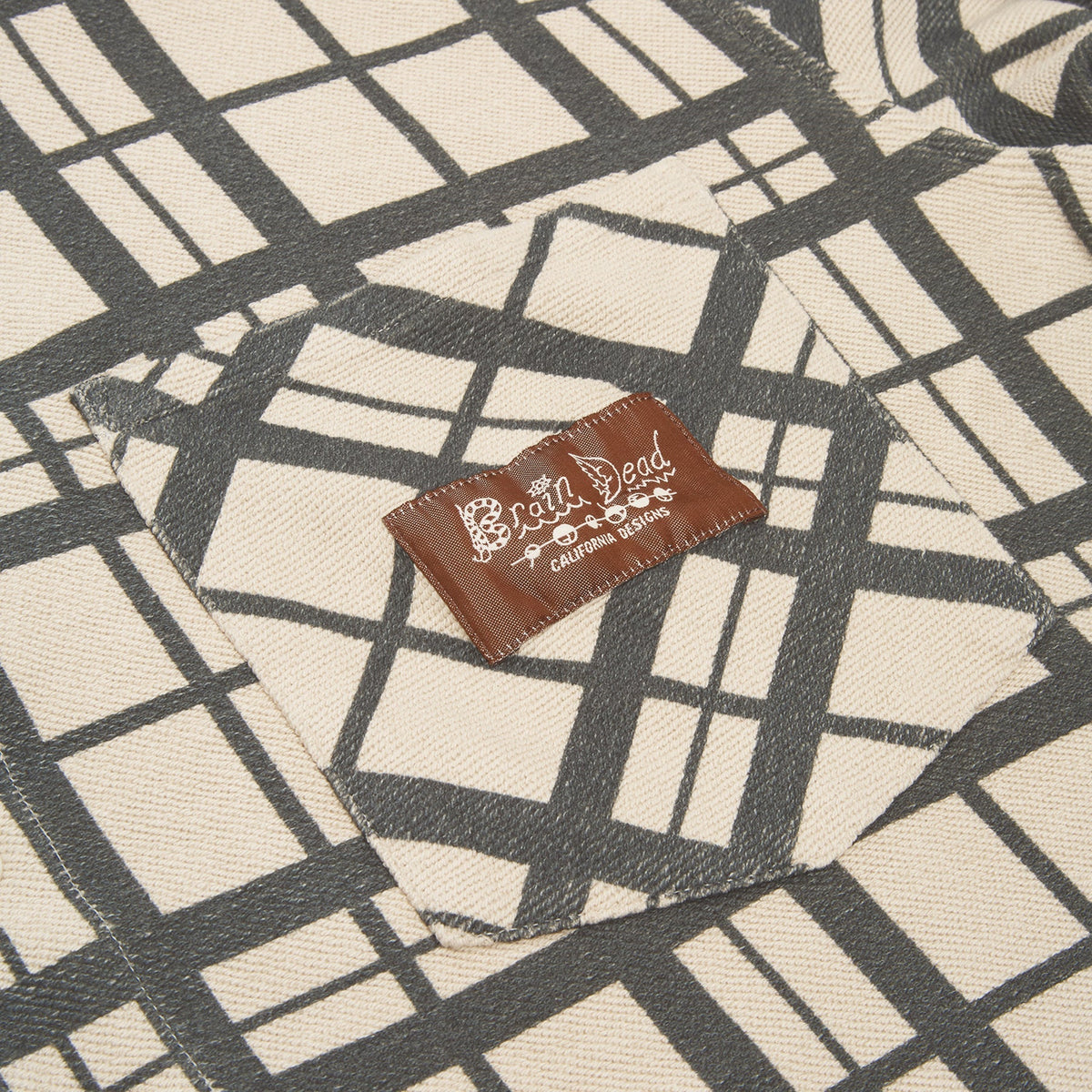 Brain Dead Plaid French Terry Button Up (Sand) - Image 4