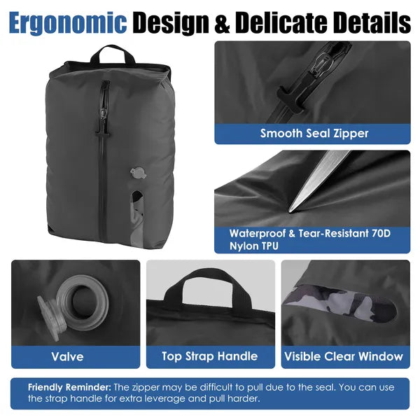 Vacuum Bags With Pump Packing Organizers For Clothing Luggage Backpack Suitcase - Image 2