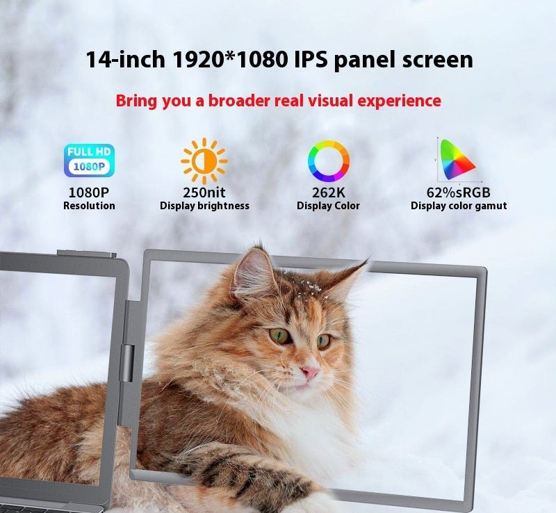 14-Inch Dual Screen Portable Monitor for Laptop - Image 4