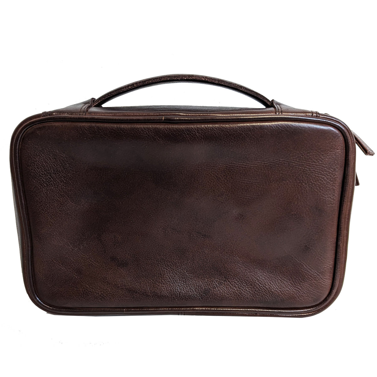 Deluxe Tech Leather Travel Kit - Brown