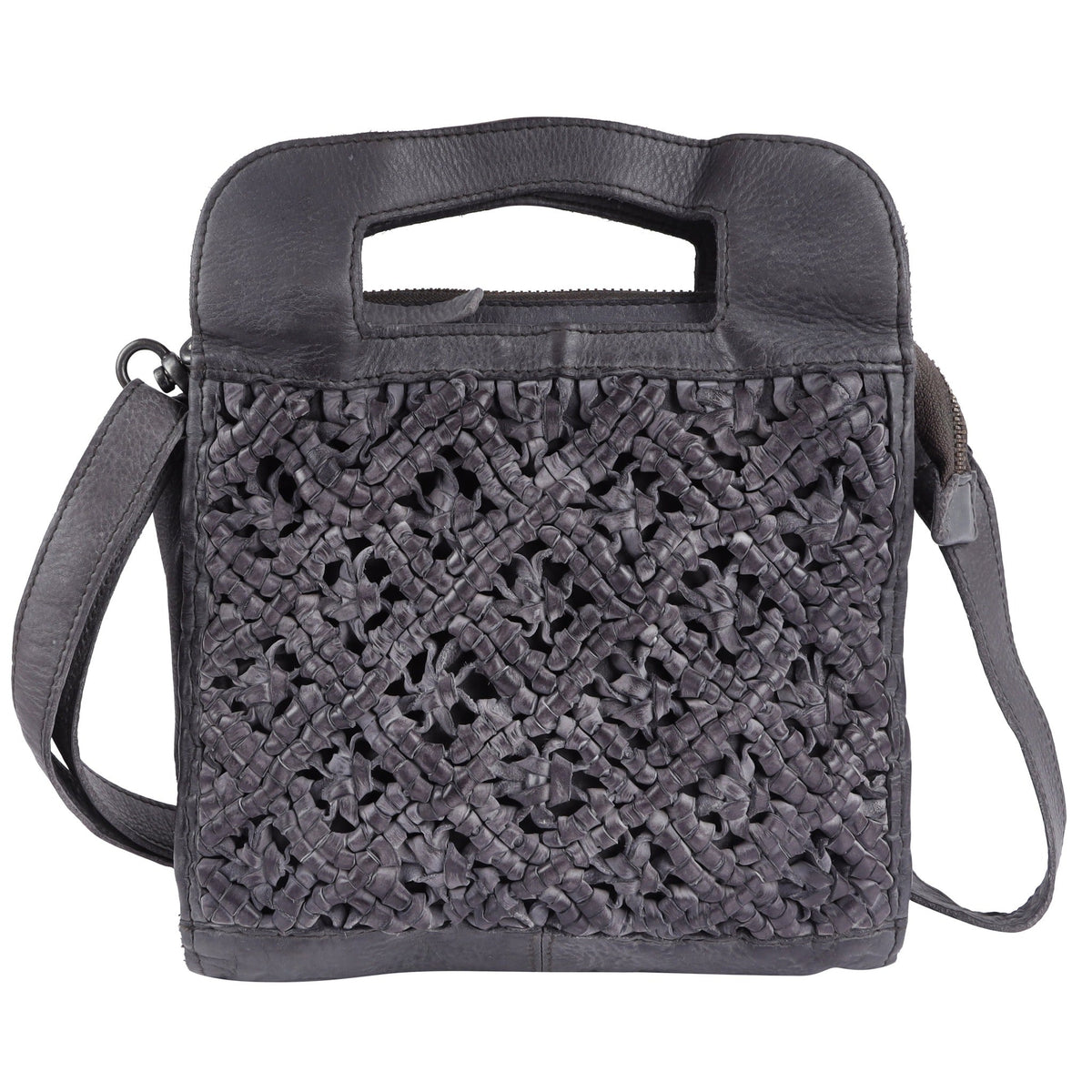 Tess Leather Crossbody Bag - Charcoal