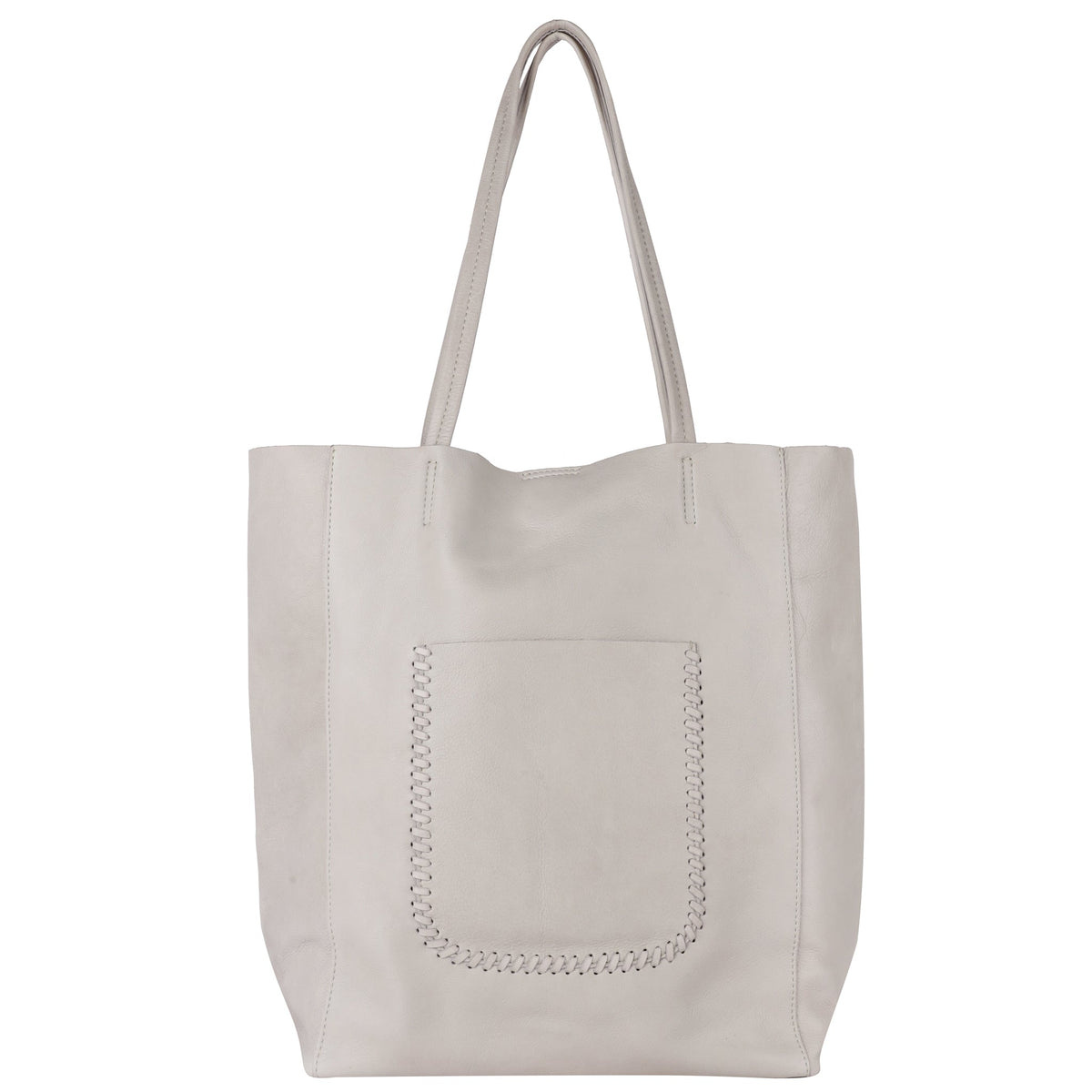 Dolce Leather Tote Bag - White