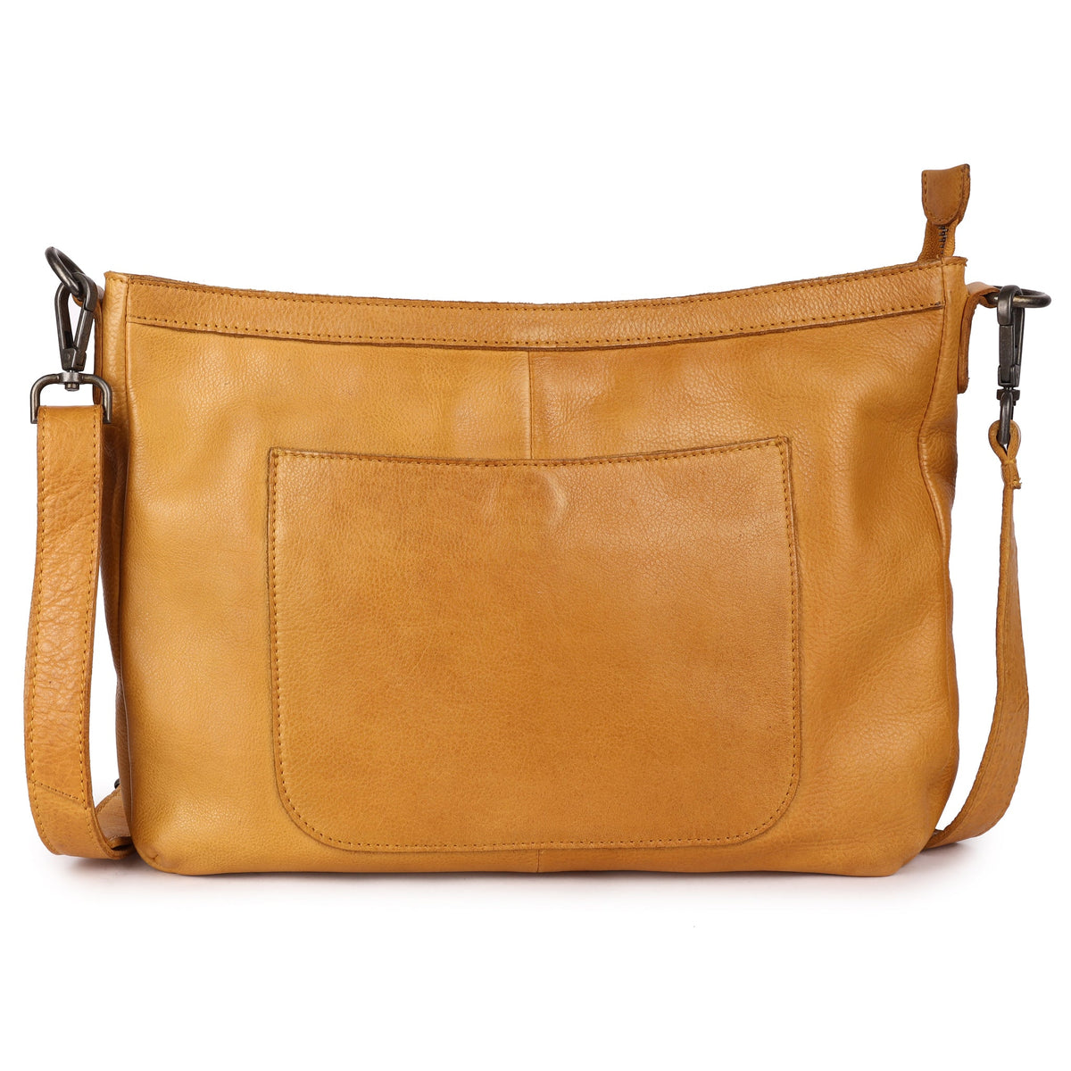 Vista Leather Crossbody Bag - Mustard