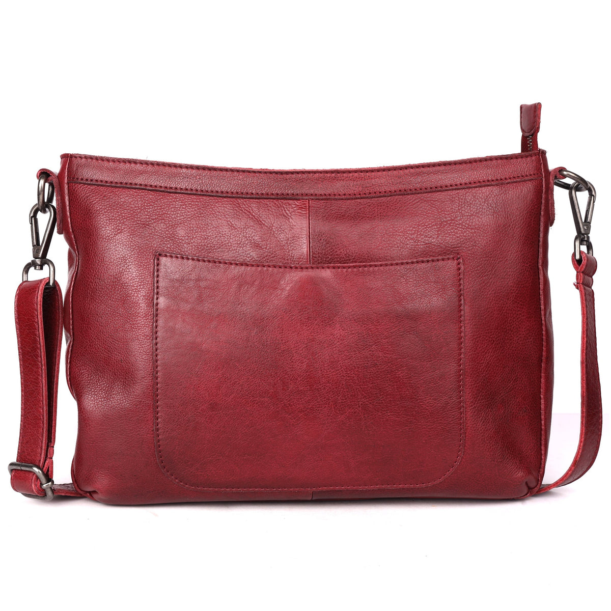 Vista Leather Crossbody Bag - Burgundy