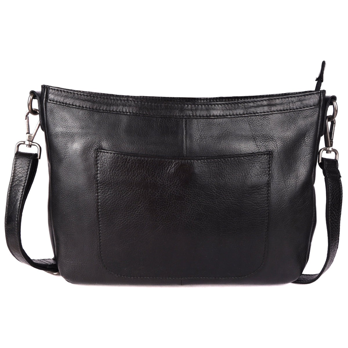 Vista Leather Crossbody Bag - Black