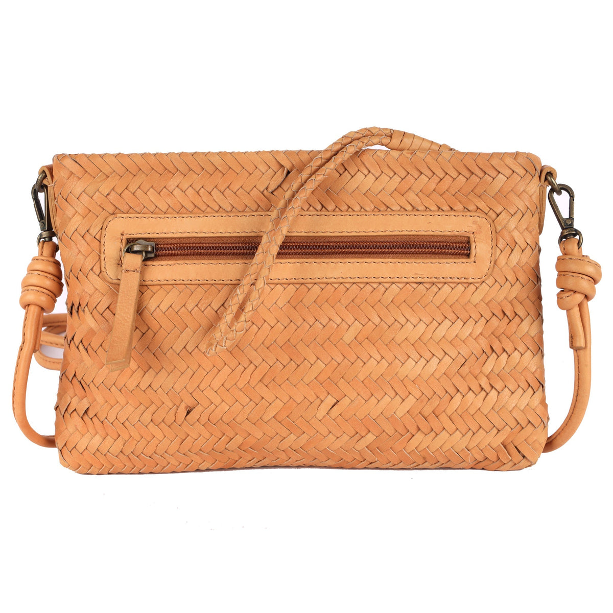 Hudson Leather Crossbody Bag - Tan