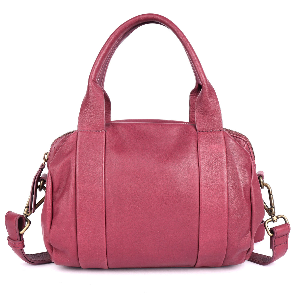 Billie Leather Crossbody Bag - Plum