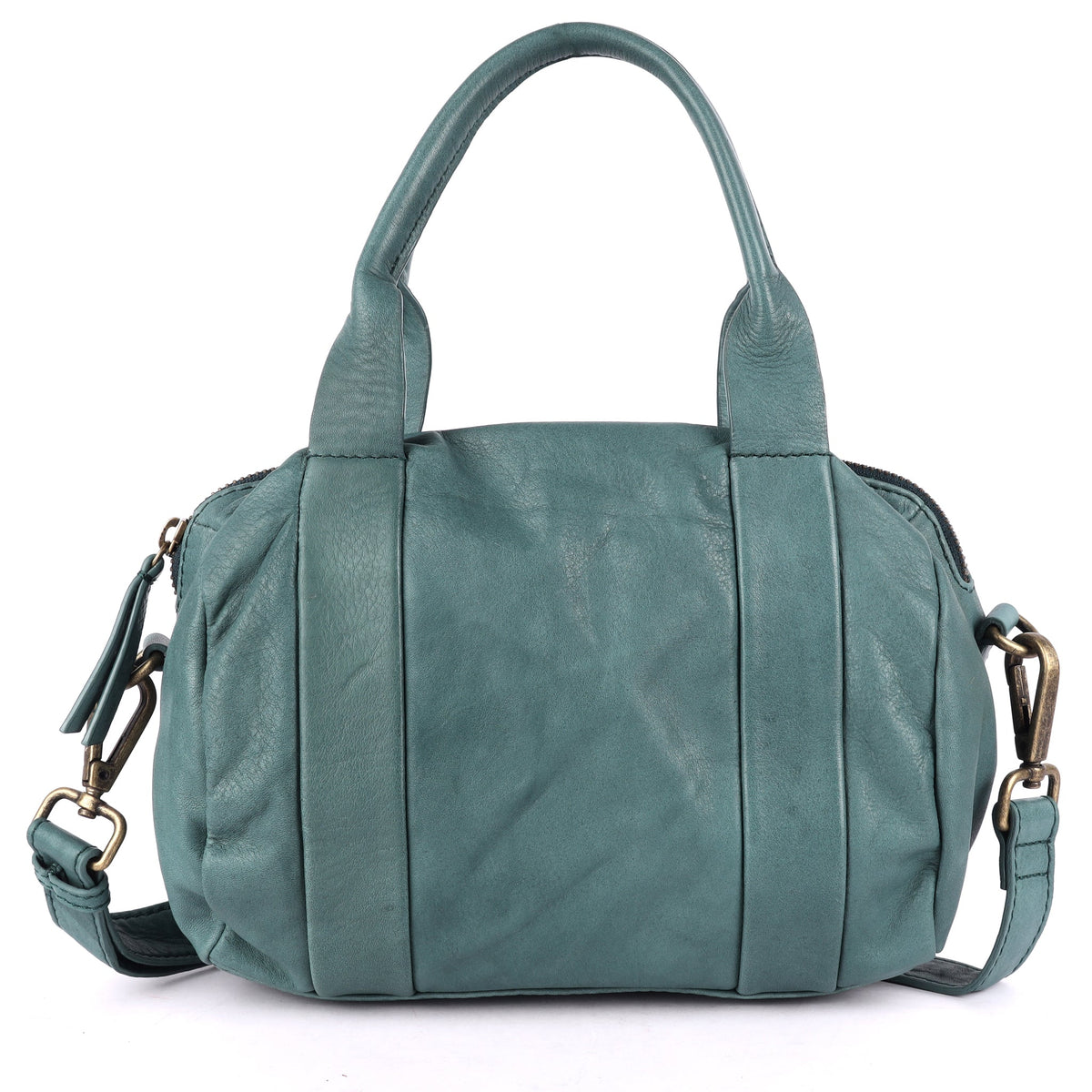 Billie Leather Crossbody Bag - Peacock