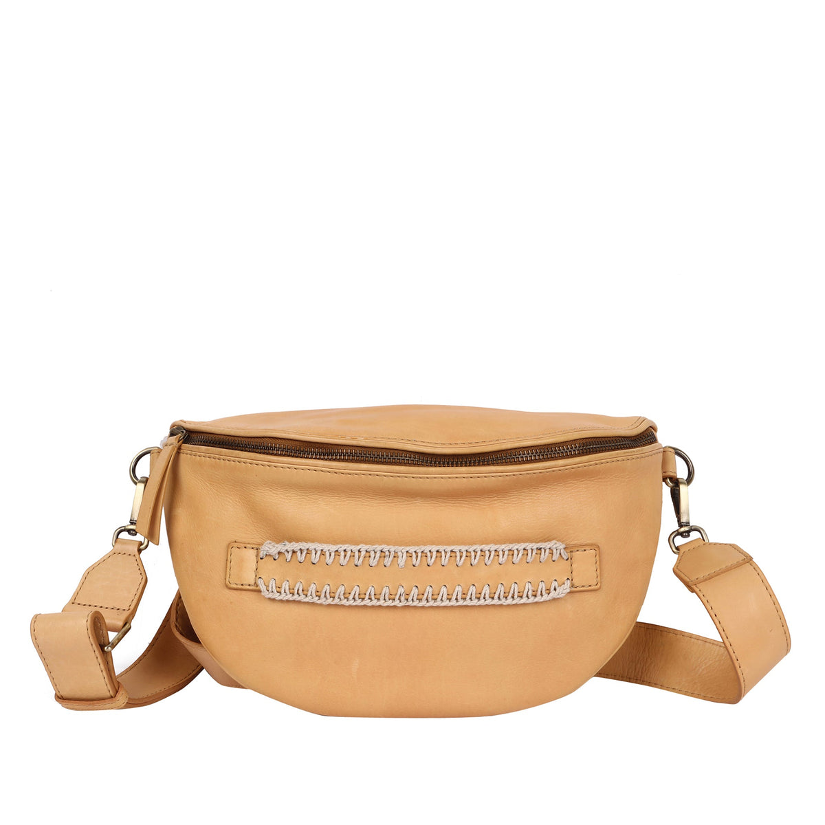 Solstice Leather Fanny Pack - Honey