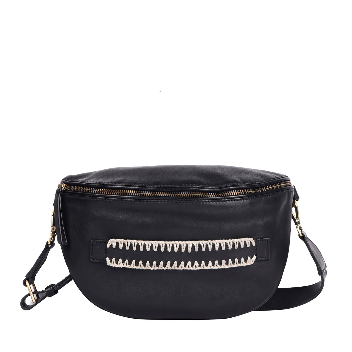 Solstice Leather Fanny Pack - Black