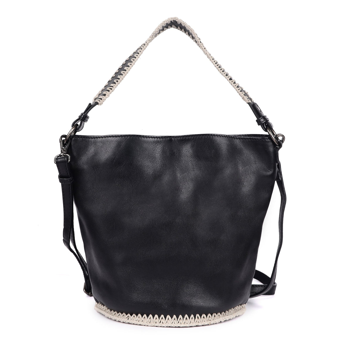Patsy Leather Crossbody Bag - Black