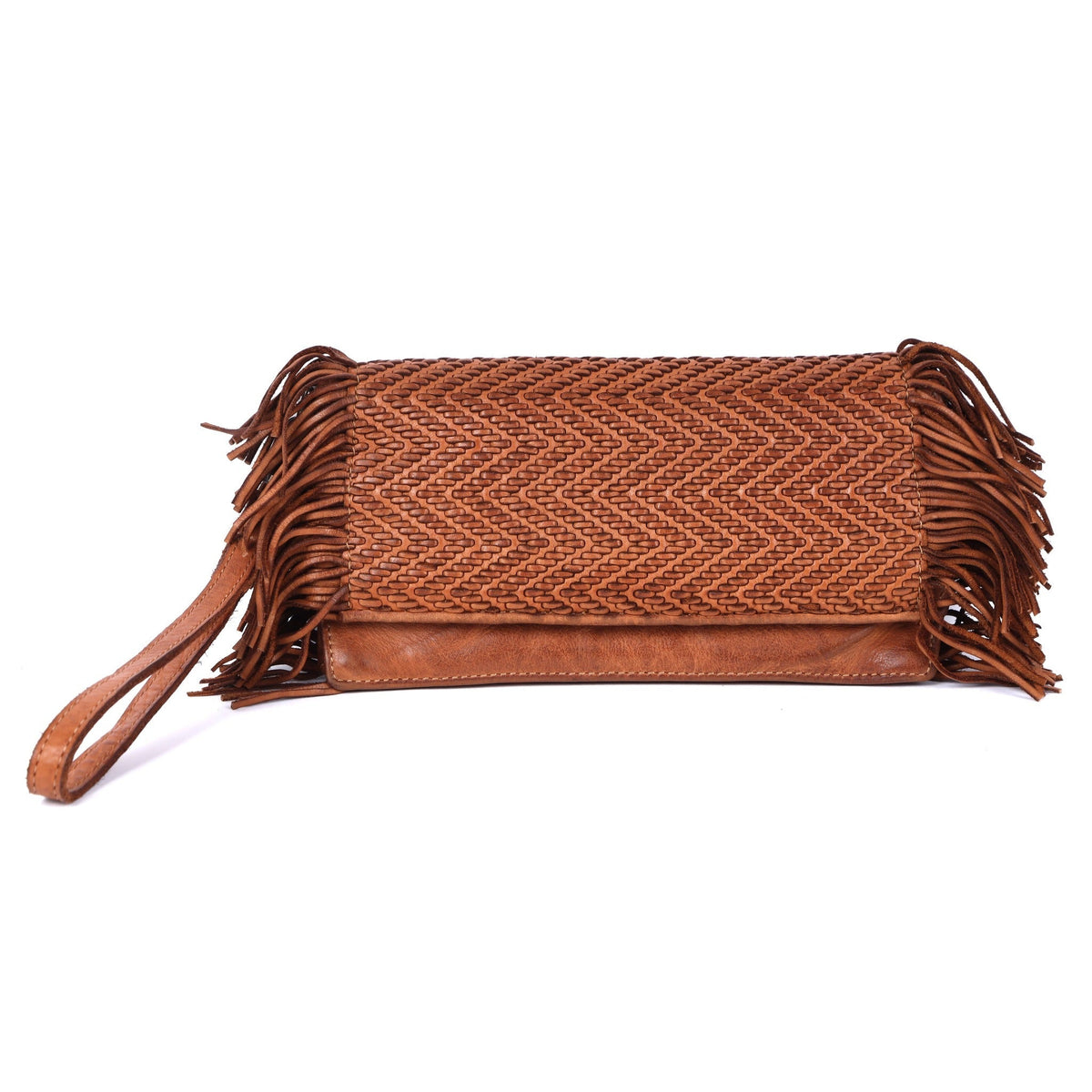 Glory Leather Clutch - Cognac