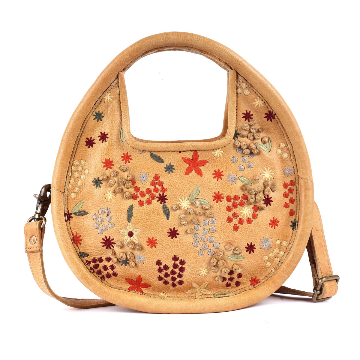 Aster Leather Crossbody Bag - Mustard