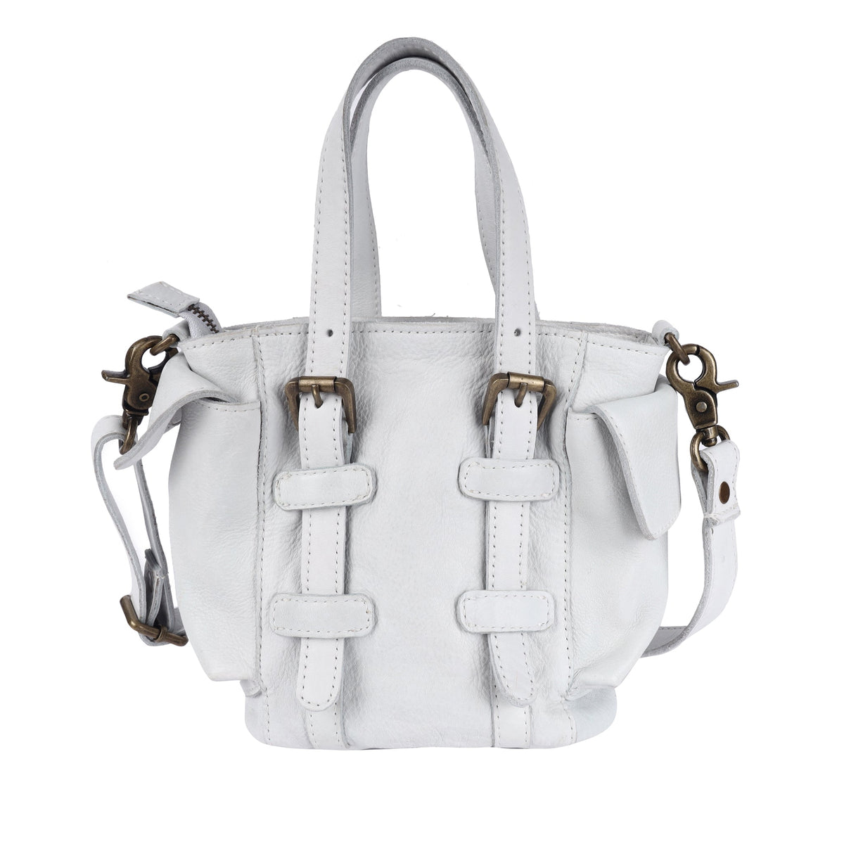 Jolene Leather Crossbody Bag - White