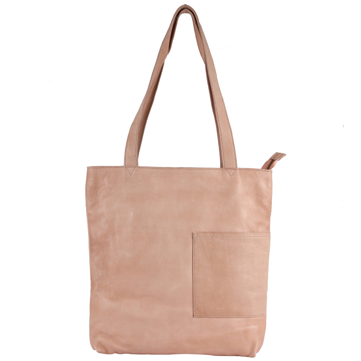 Leon Leather Tote Bag - Buff