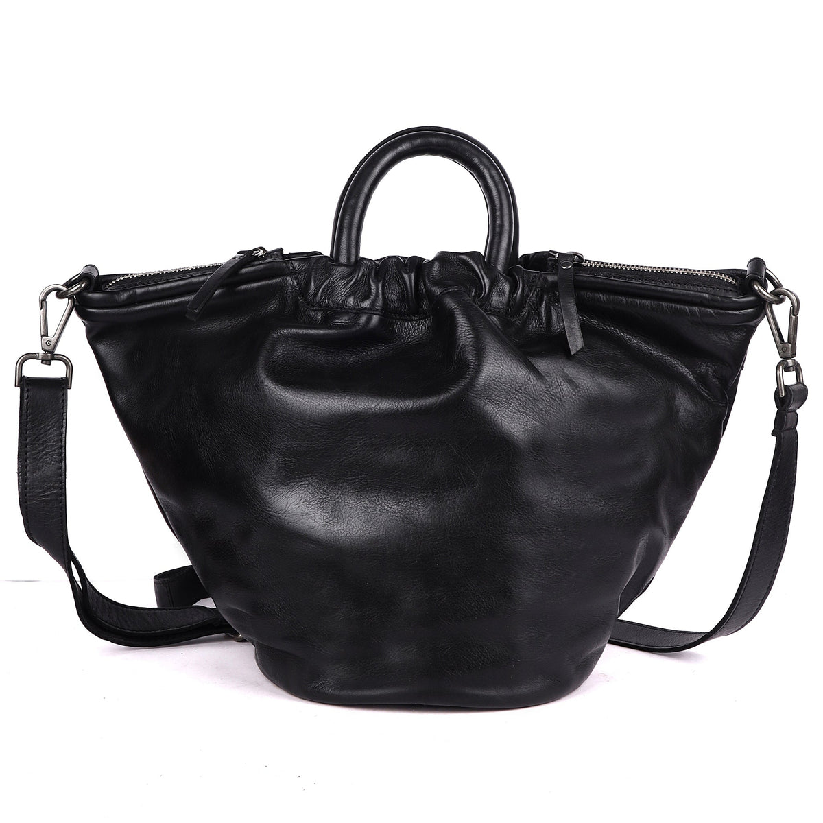 Ramble Leather Tote Bag - Black