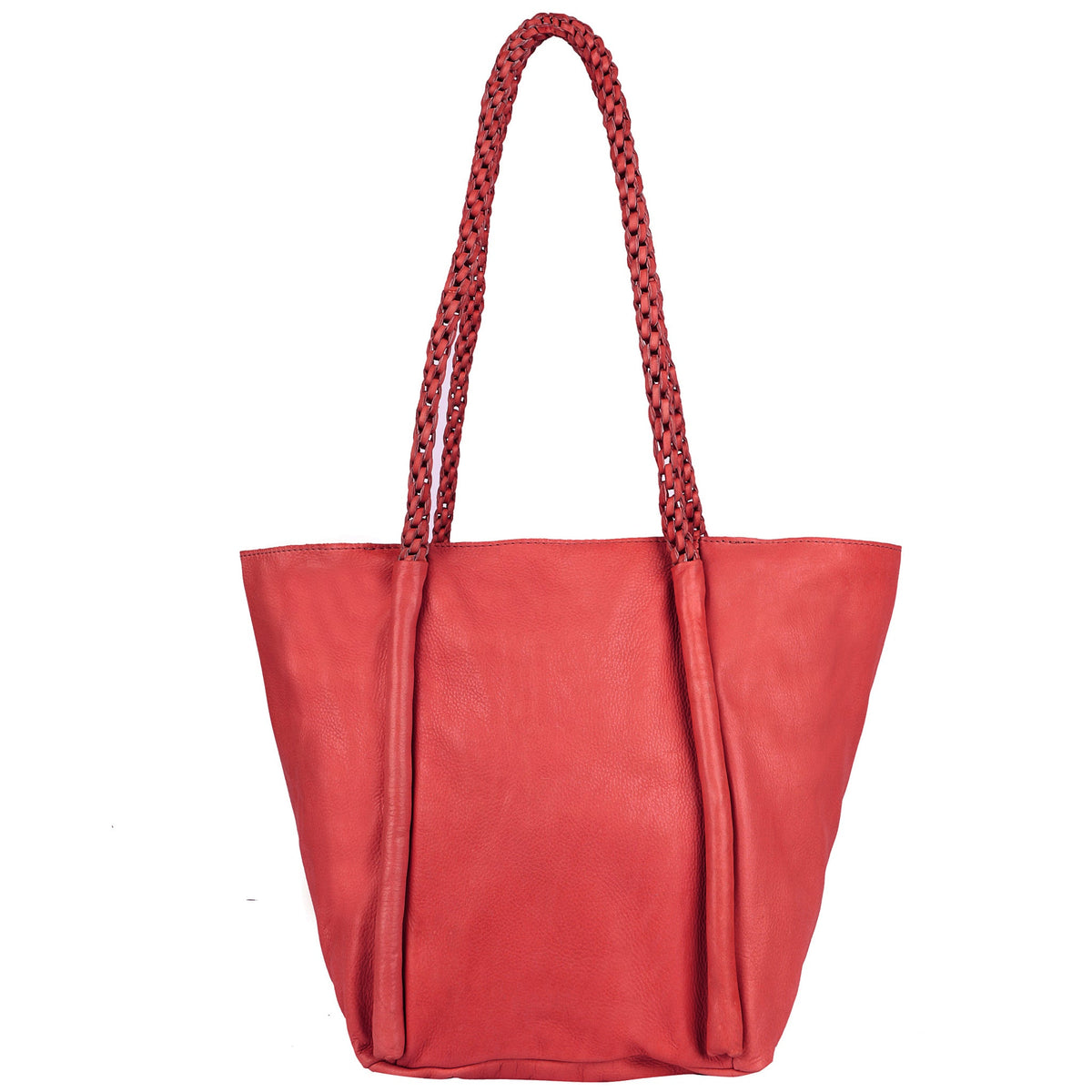 Voyage Leather Tote Bag (Lg) - Red