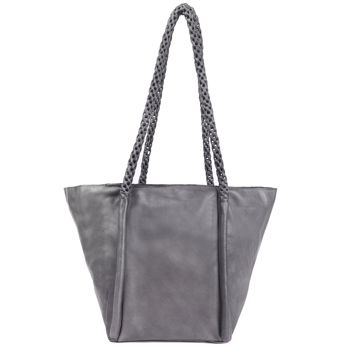 Wander Leather Tote Bag (Md) - Grey