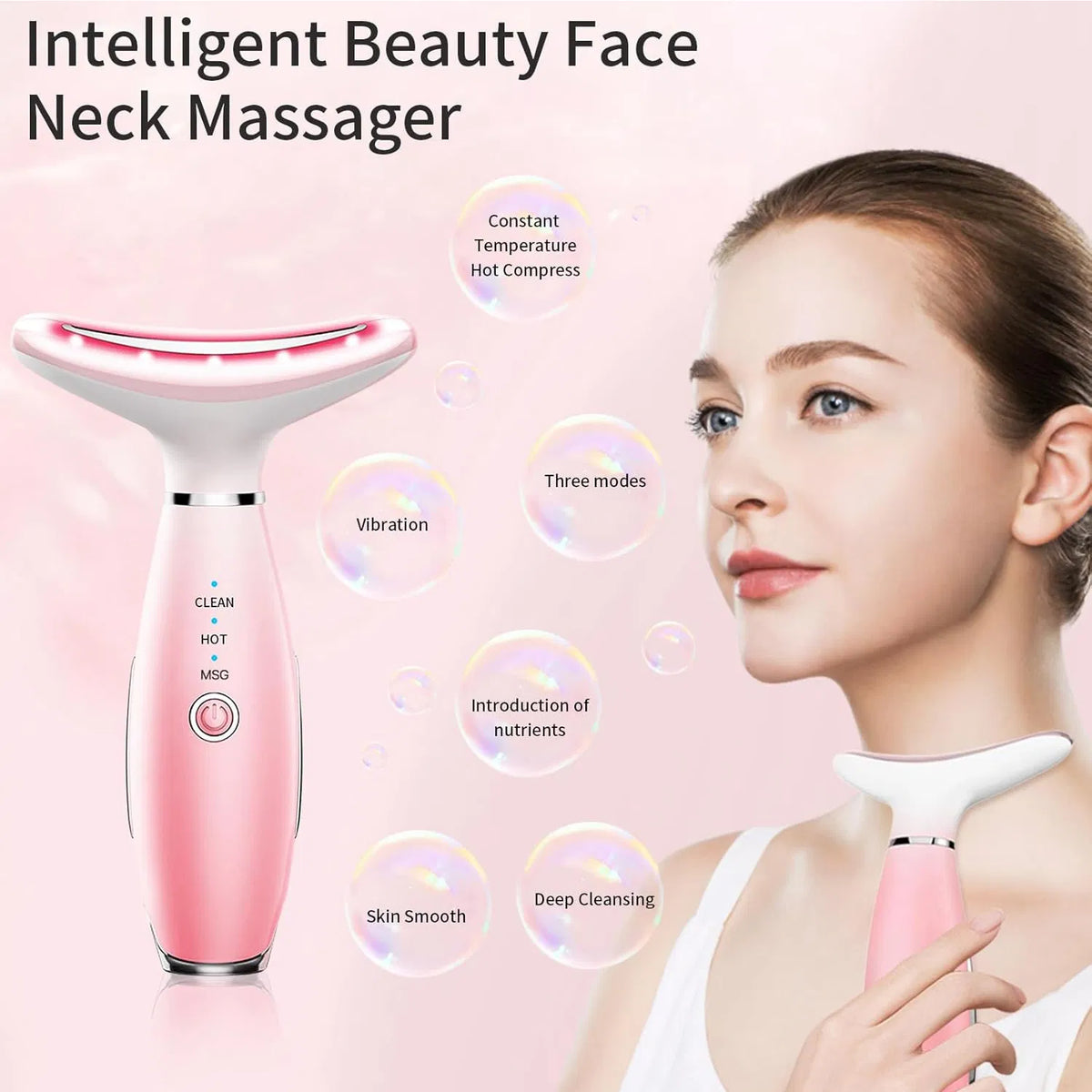 3-in-1 Neck & Face Massager Thermal, Vibration & Skin Care Tool - Image 4