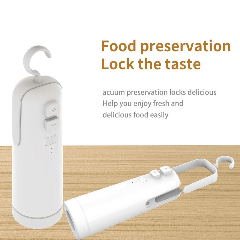 4 In 1 Portable Electric Vacuum Sealer For Vacuum Storage Bags Kitchen Gadgets - White
