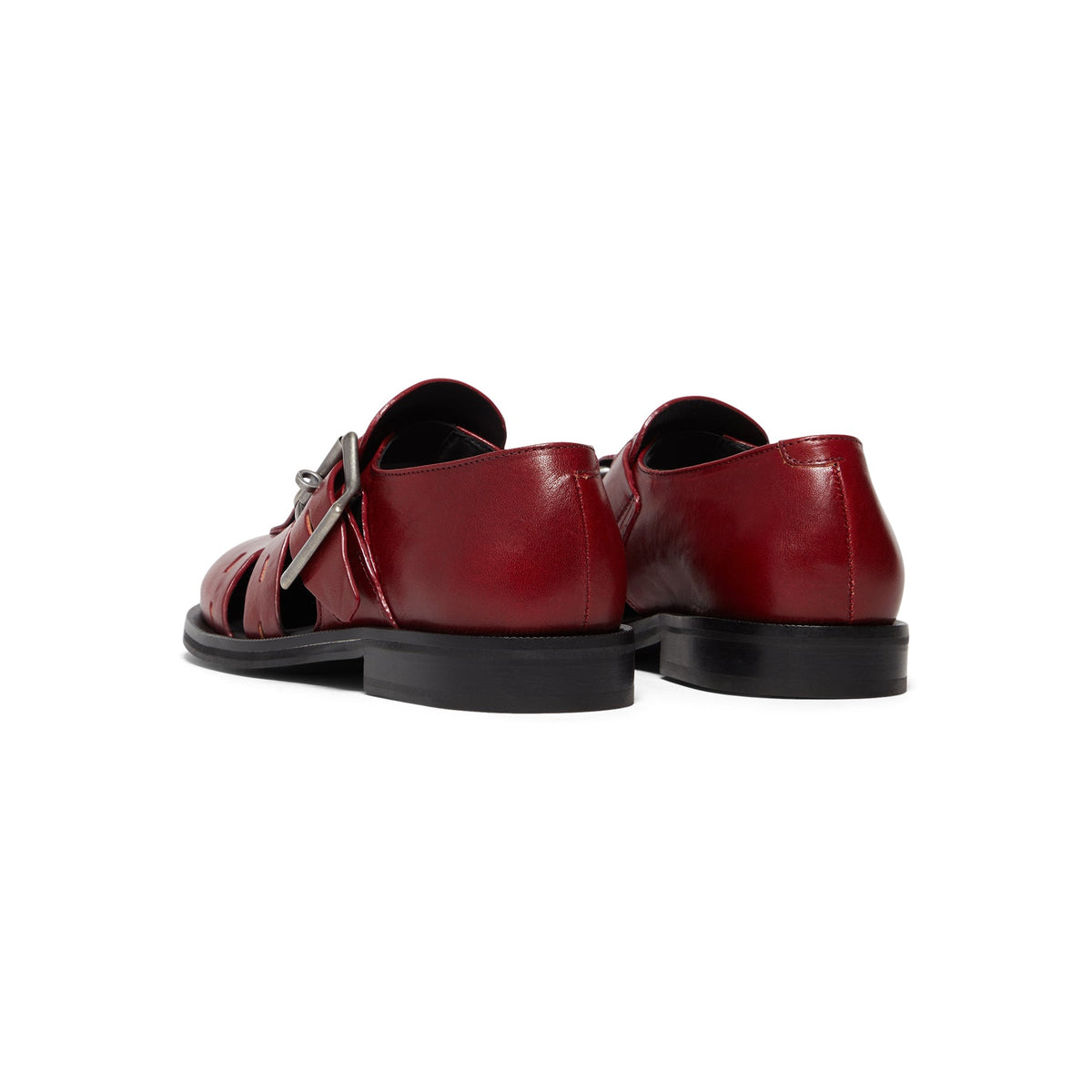 Martine Rose Bondage Belt Sandal (Red Oxblood) - Image 4