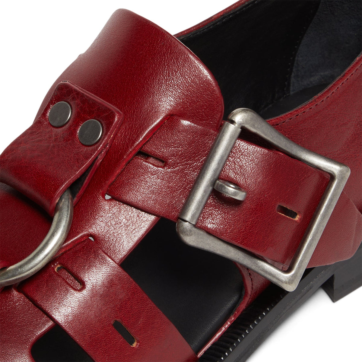 Martine Rose Bondage Belt Sandal (Red Oxblood) - Image 8