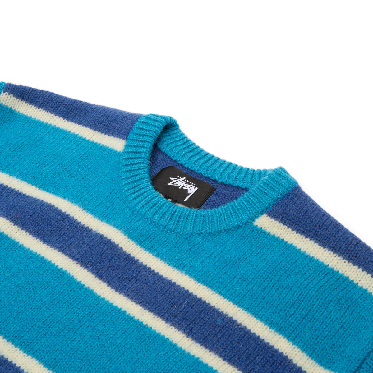 Stussy Striped Wool Sweater (Blue) - Image 3