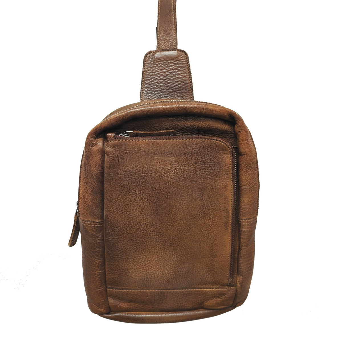 Austin Leather Sling Bag - Cognac