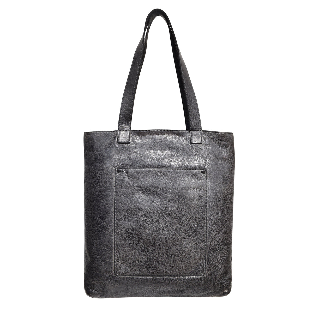 Larkspur Leather Tote Bag - Charcoal