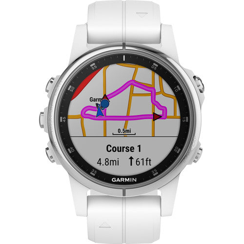 Garmin fēnix 5S Plus Sapphire Edition Multi-Sport Training GPS Watch (42mm, White with Carrera White Band) - Image 3