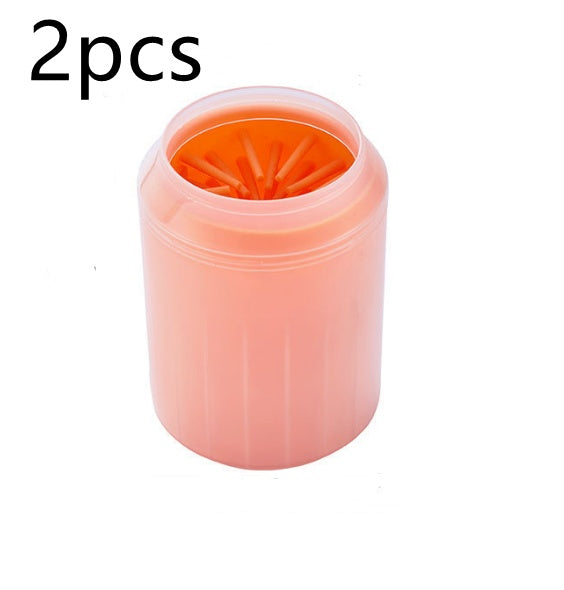 Pet Paw Cleaner Cup Kit - 2PCS orange