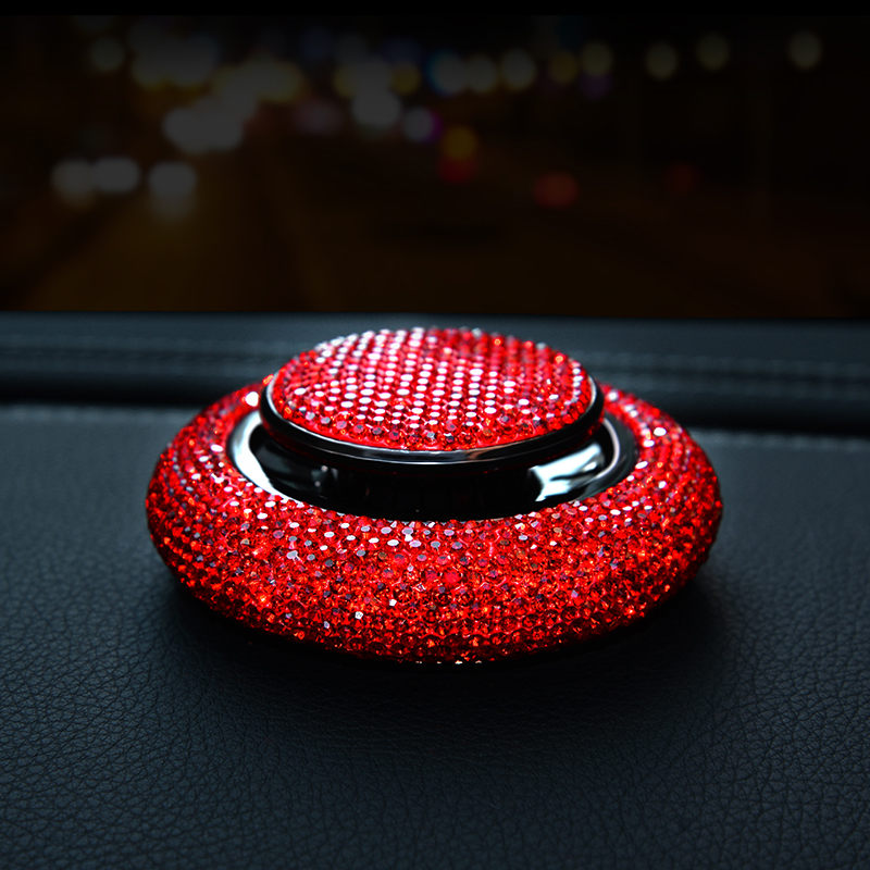 Crystal Diamond Car Air Freshener - Red