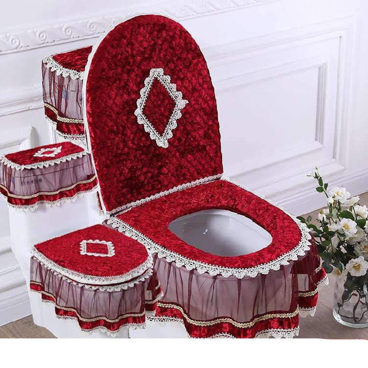 3-Piece Zippered Toilet Seat Cover Set - Image 5