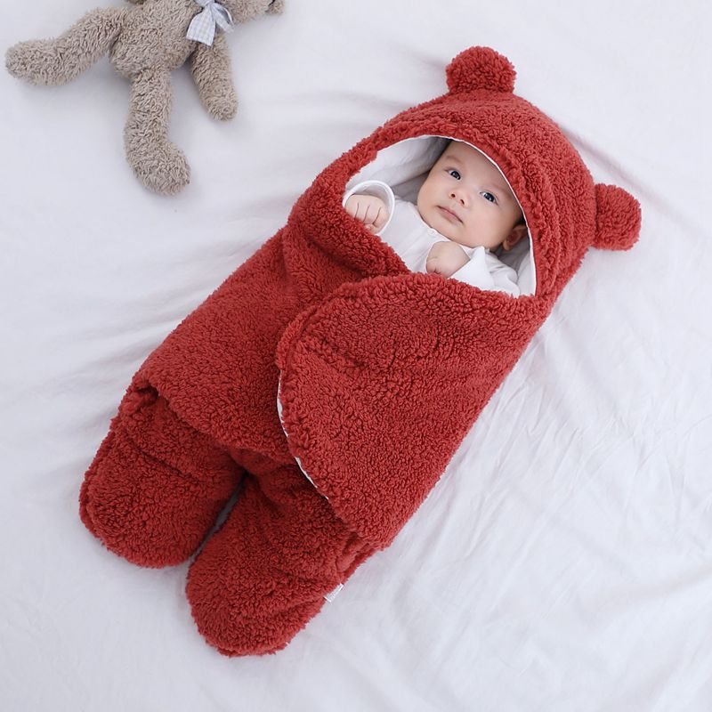 Baby Quilted Sleeping Bag Wrapper - Red / 1pc