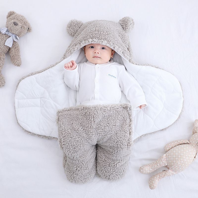 Baby Quilted Sleeping Bag Wrapper - Grey / 1pc