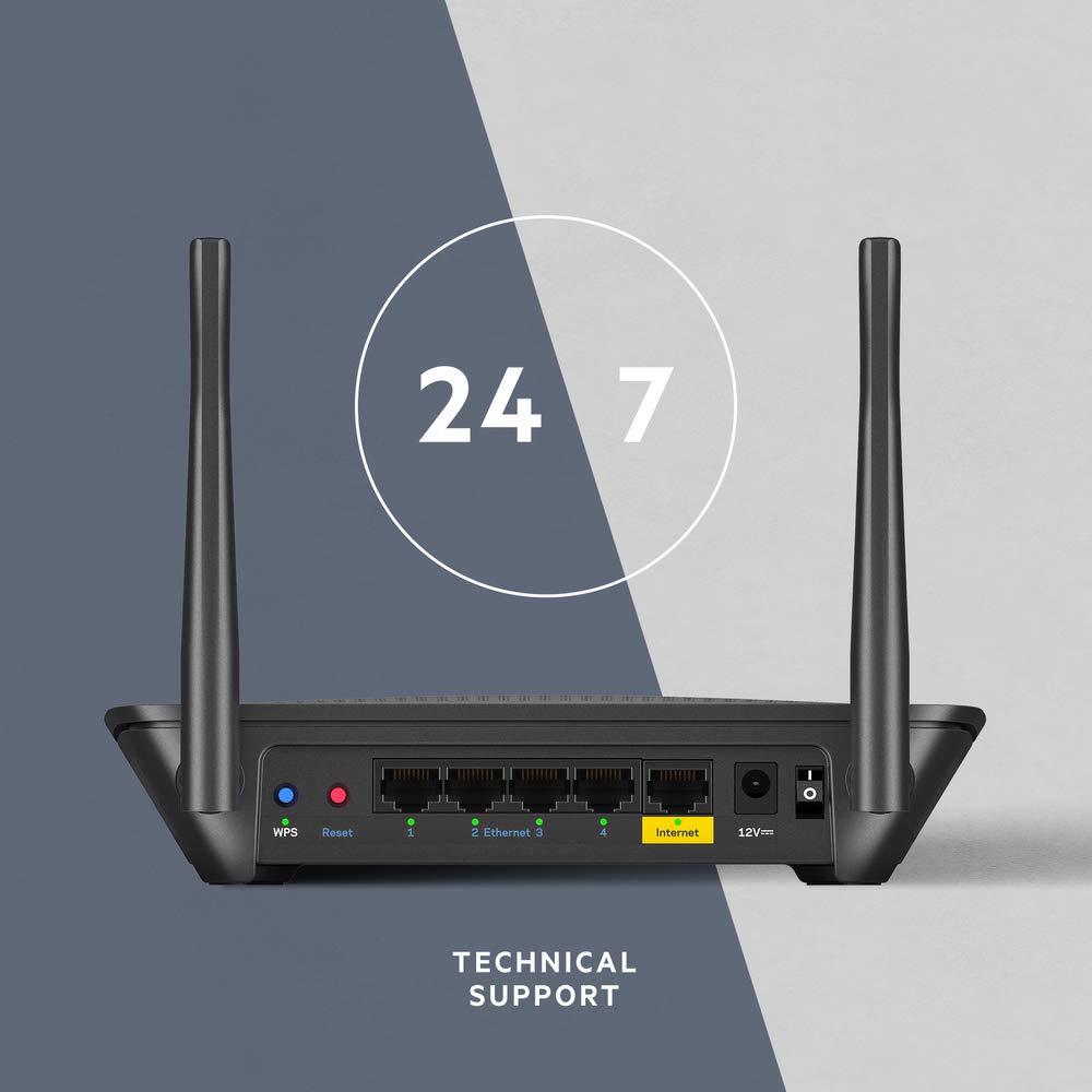 Linksys - MAX-STREAM AC1300 Dual-Band Mesh Wi-Fi 5 Router - Black MR6350 - Image 6