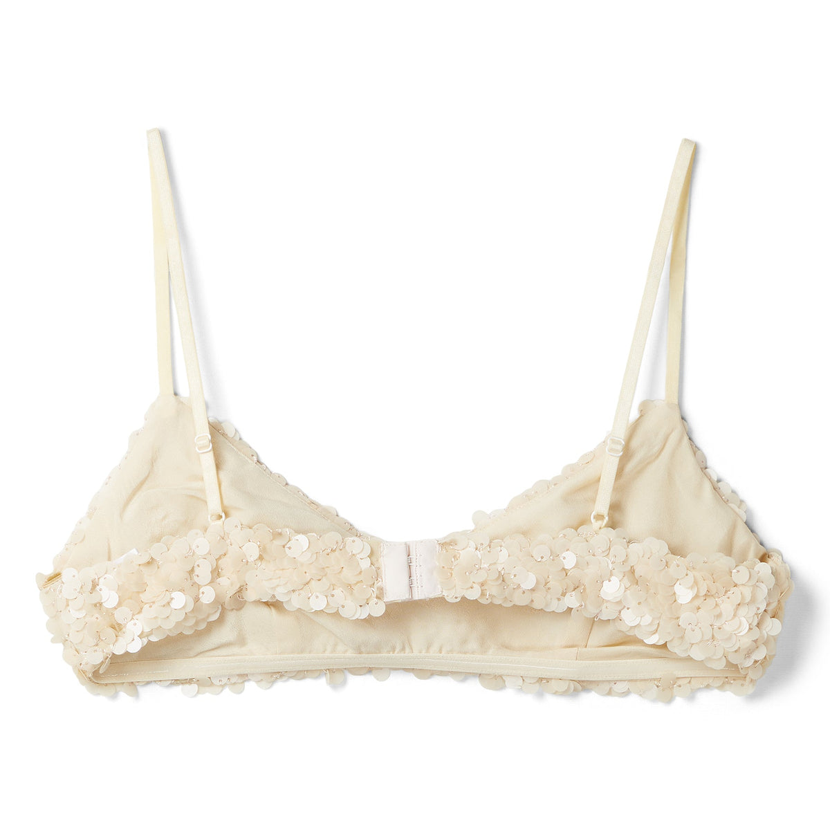 Danielle Guizio Ari Gathered Sequin Top (Ivory) - Image 2