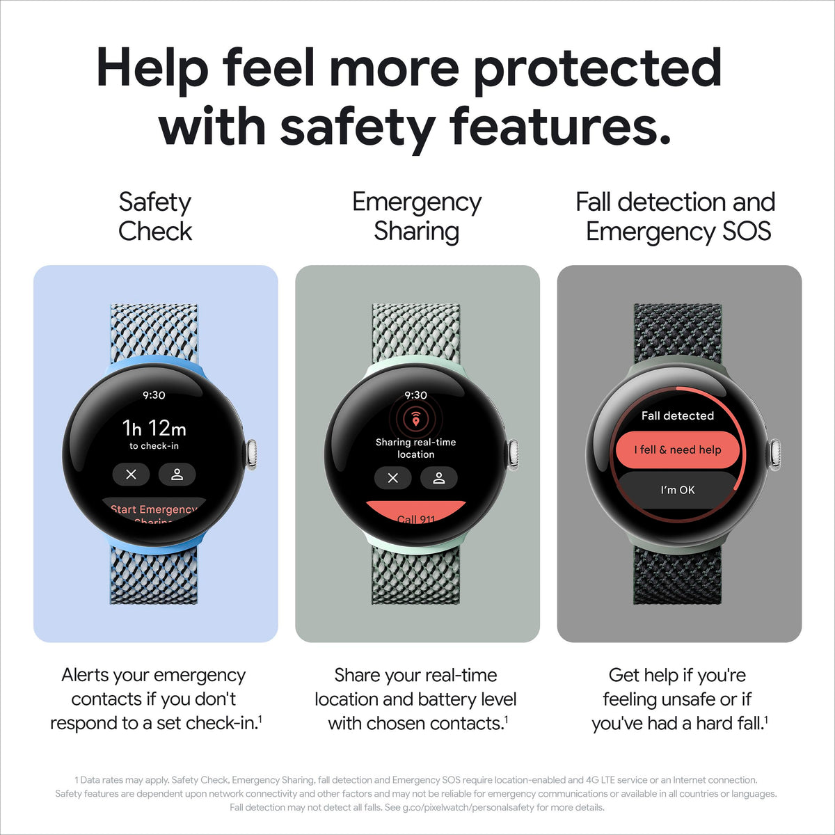 Google Pixel Watch 2 - 41mm Silver Aluminum Case with Porcelain Active Band - LTE - GA05015-US - Image 5
