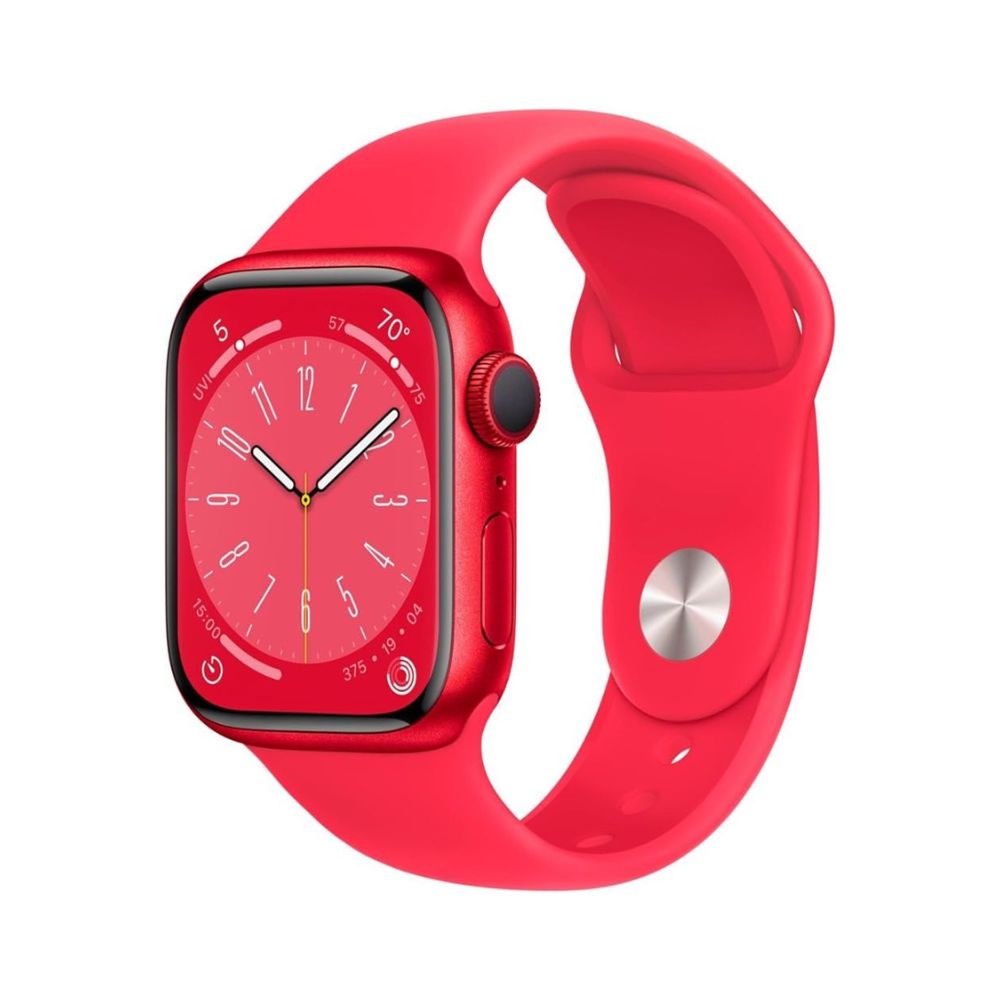 Apple Watch Series 8 GPS + Cellular 41MM (RED) Aluminum Case with (RED) Sport Band Red -  S/M - MNV13LL/A