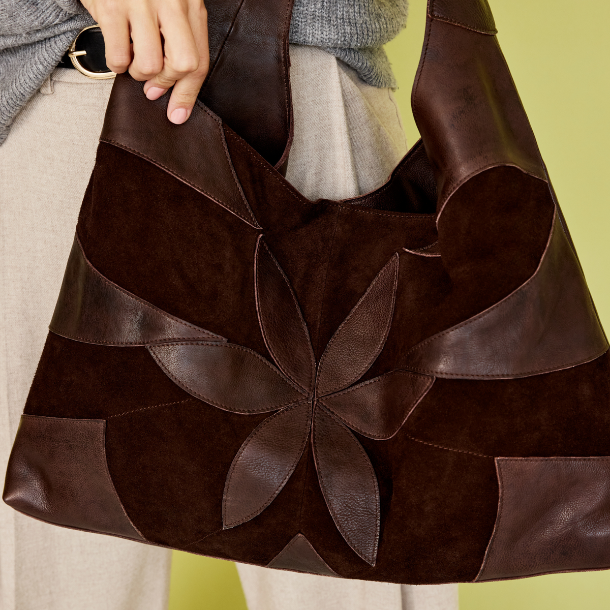 Petite Lindsey Suede Leather Shoulder Bag - Image 6