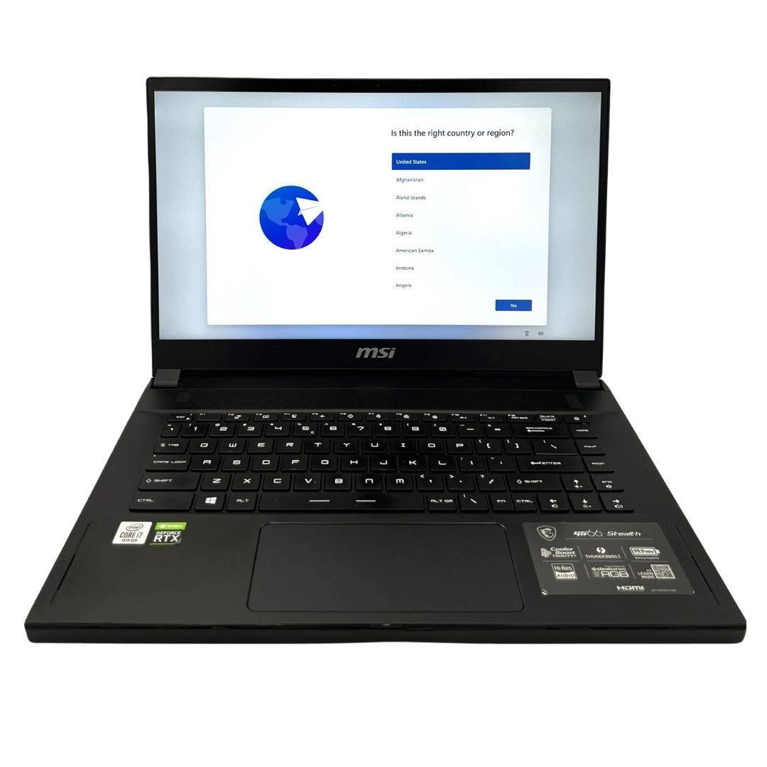 MSI GS66 Stealth 15.6" FHD 300Hz - Intel Core i7-10875H - 32GB RAM - RTX 2080 SUPER Max-Q - 512GB SSD - Black - GS66441