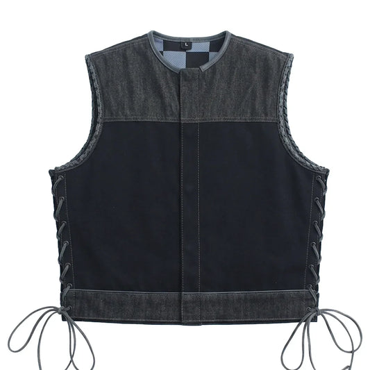 Driftline - Men’s Raw Denim/Canvas Motorcycle Vest