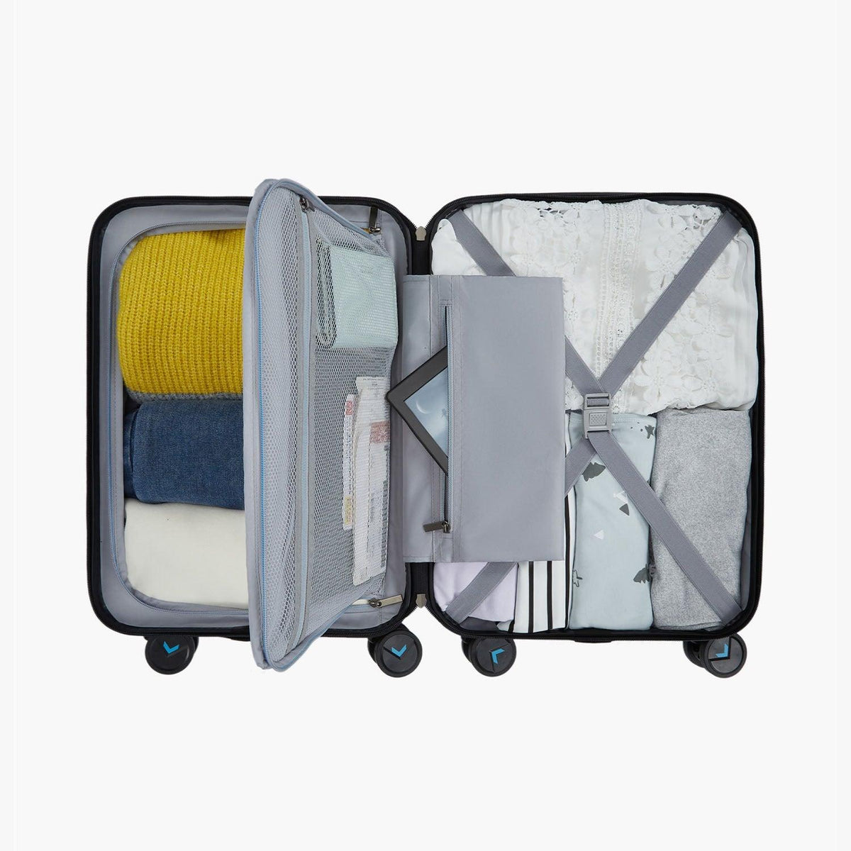 Globetrotter 20" Hardside Rolling Carry-on Stylish Suitcase - Image 14