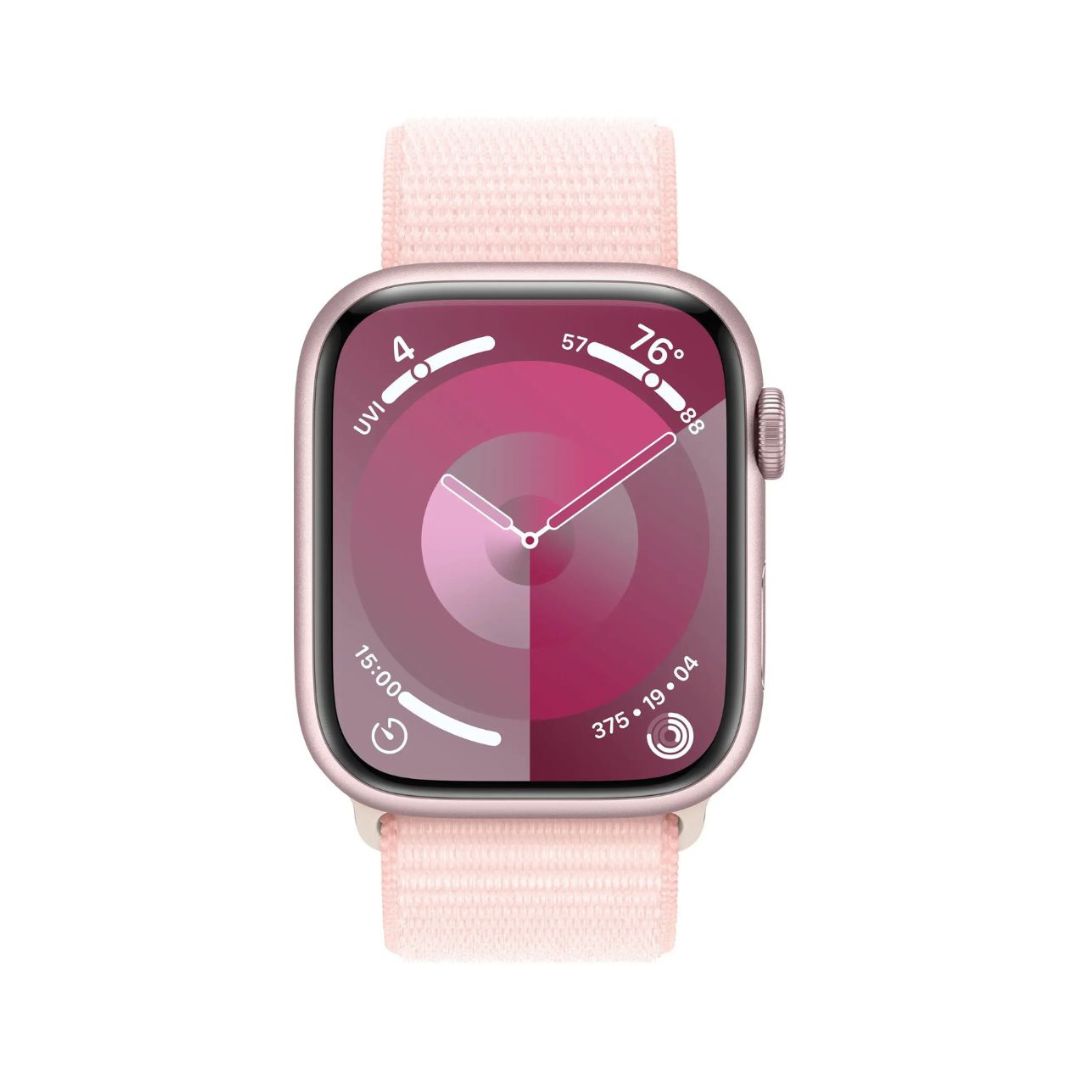 Apple Watch Series 9 (GPS+Cell) 45mm Aluminum Case w/ Light Pink Sport Loop - MRMM3LW/A - Image 2