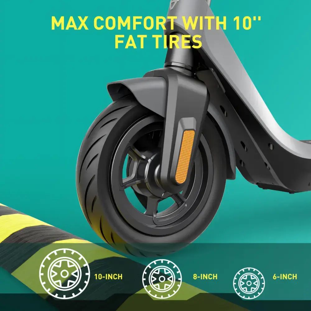 NIU - KQi2 Pro Foldable Electric Kick Scooter w/ 25 mi Max Operating Range & 17.4 mph Max Speed - Gray - Image 10