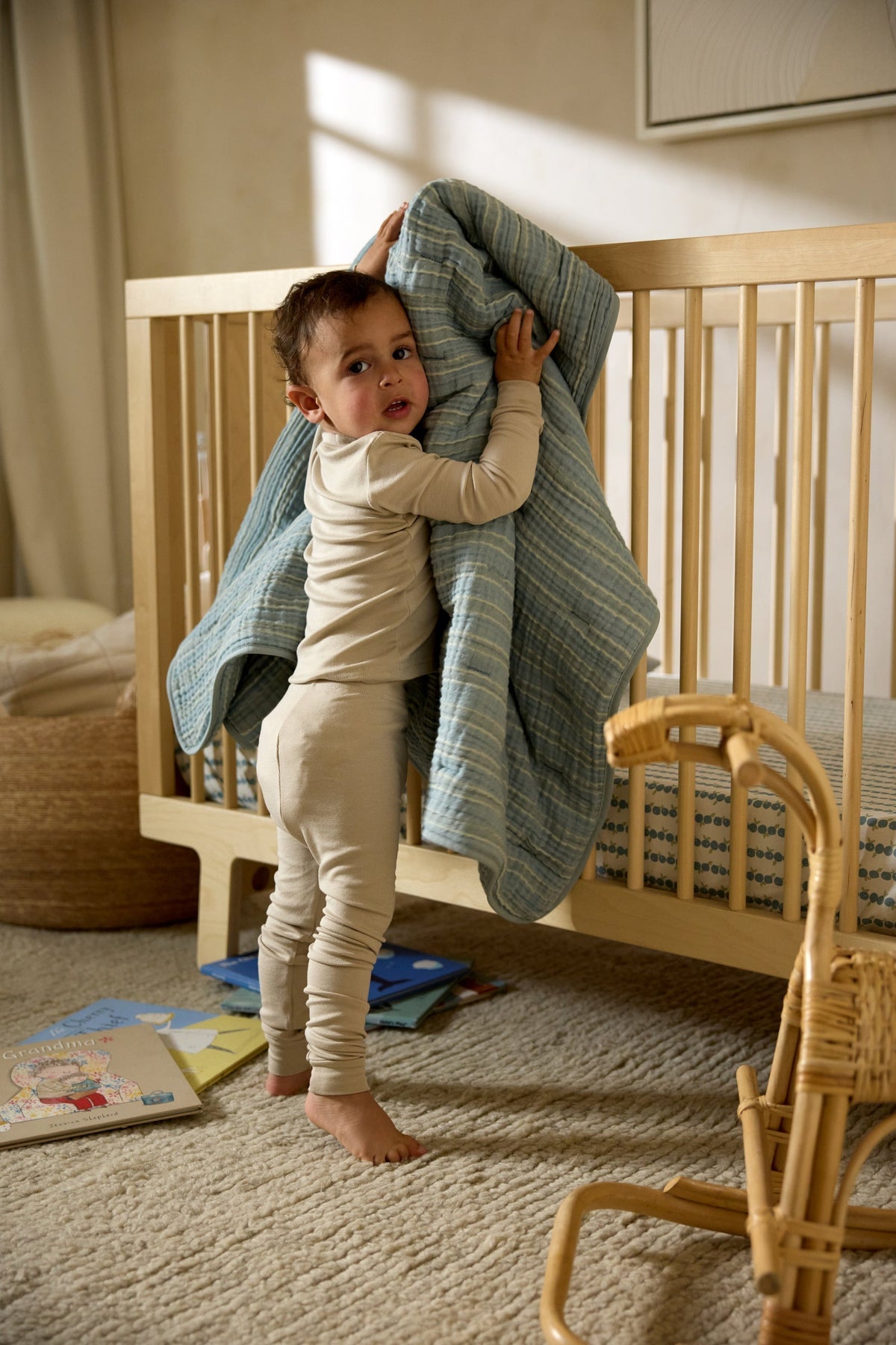 Percale Crib Sheet (Blueberries) - Image 4