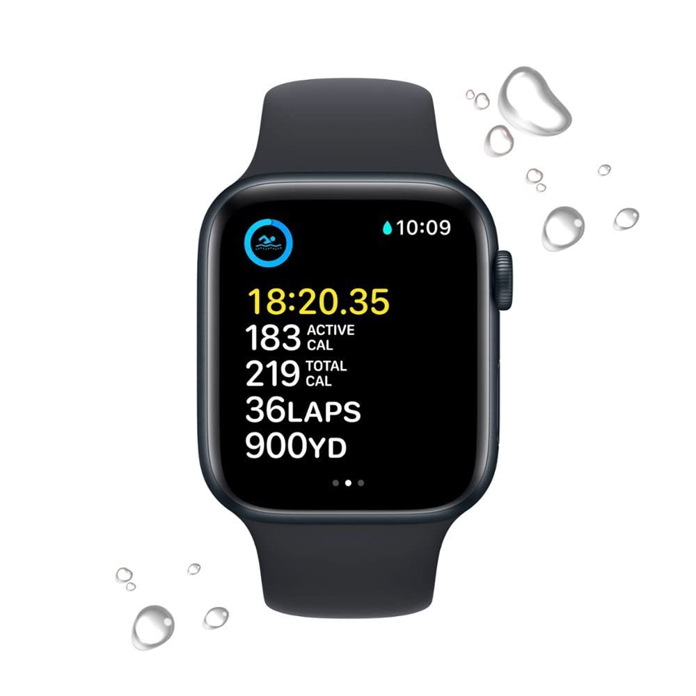 Apple Watch SE 2nd Generation (GPS+Cellular) 44mm Aluminum Case with Midnight Sport Band - M/L - Image 3