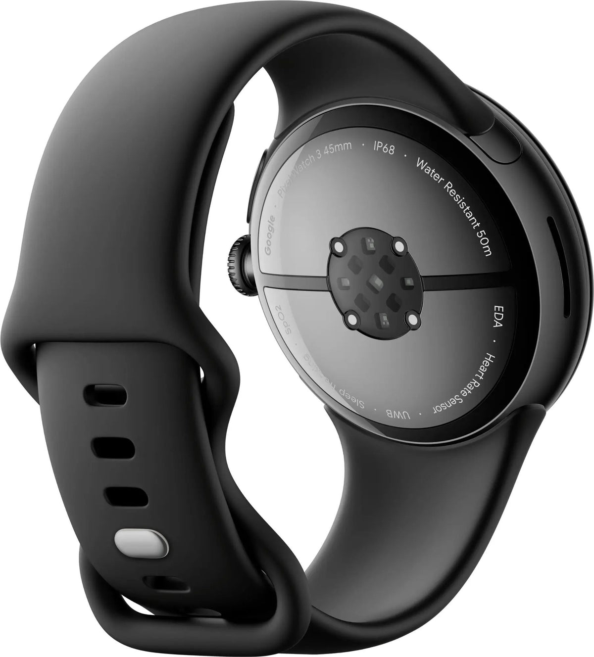 Google Pixel Watch 3 (Wi-Fi) – 45mm Matte Black Case with Obsidian Band – GA05785-US - Image 4