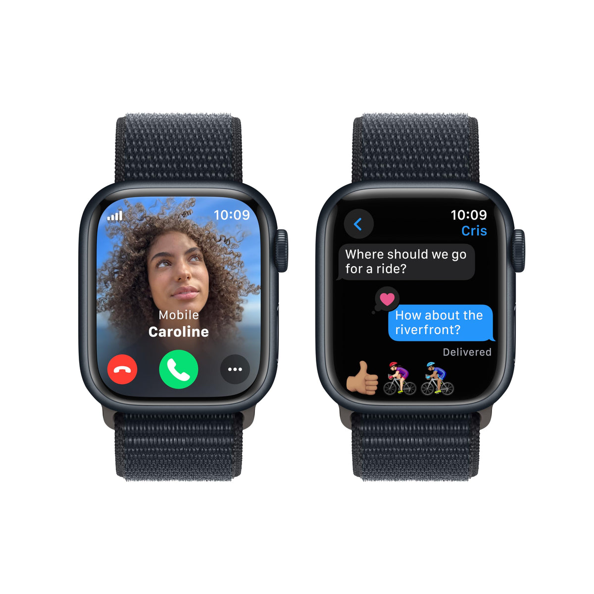Apple Watch Series 9 (GPS + Cellular) – 41mm Midnight Aluminum Case with Midnight Sport Loop – One Size – MRHU3LW/A - Image 4